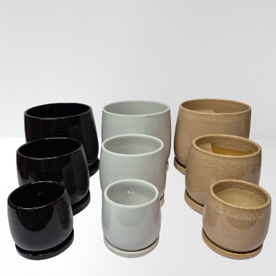 SET MACETA REDONDA x3